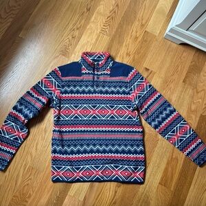 Vineyard Vines Red and Blue Zip Up Sweater